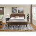 Canora Grey Lapithos Engineered Wood Upholstered Platform 2 Piece Bedroom Set Upholstered in Black/Brown | King | Wayfair