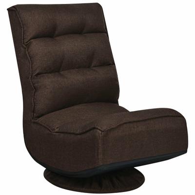 Costway 5-Position Folding Floor Gaming Chair-Brown