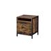 Juvanth Nightstand in Rustic Oak & Black Finish