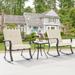 AOOLIMICS Patio Furniture 3-Piece Rocking Chair Outdoor Bistro Sets - N/A