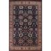 Navy Blue Floral Sultanabad Ziegler Turkish Wool Area Rug Hand-knotted - 8'10" x 11'9"