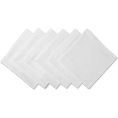 White Napkin, Set of 6 by DII in White
