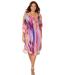 Plus Size Women's Open-Shoulder Chiffon Dress by Catherines in Multi Print (Size 16 W)