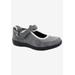 Extra Wide Width Women's Buttercup Mary Jane Flat by Drew in Grey Mesh Combo (Size 9 WW)