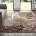 White 63 x 0.5 in Area Rug - Lark Manor™ Ambreanna Floral Power Loom Chocolate/Gray Area Rug Viscose | 63 W x 0.5 D in | Wayfair