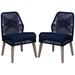 Exotic Hand Crafted Design Navy Woven Rope and Mango Wood Chairs (Set of 2)