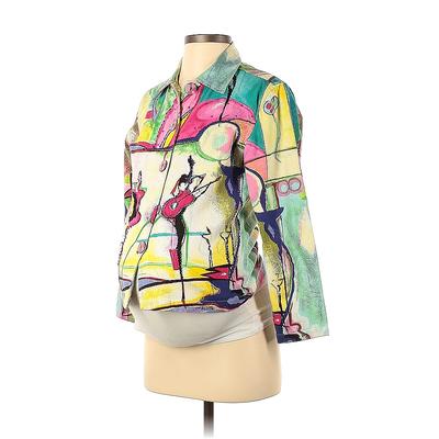 Life Style Jacket: Pink Floral Jackets & Outerwear - Size Small Maternity