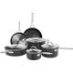 MSMK Limestone Nonstick Pots and Pans Set,10-Piece Induction hob pan Set, Oven Safe to 371℃, Stay-Cool Handle, Induction, Dishwasher Safe PFOA-Free