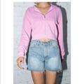 Brandy Melville Tops | Brandy Melville Bubblegum Pink Crystal Hoodie | Color: Pink | Size: Os