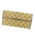 Gucci Bags | Gucci Wallet Purse Long Wallet Gg Beige Brown Woman Authentic Used Y5044 | Color: Cream | Size: Size Length Width: About 18.5 Cm