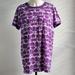 Lularoe Tops | Cat Kitty Tee Shirt Lularoe Purple White | Color: Purple/White | Size: Xl