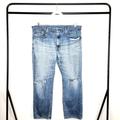 Levi's Jeans | Levi's 559 Relaxed Straight Destroyed Knee Distressed Jeans Size 38 X 32 | Color: Blue | Size: 38