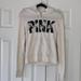 Pink Victoria's Secret Tops | Cream Pink Sweatshirt | Color: Cream/White | Size: Xs