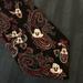 Disney Accessories | Euc Vintage Disney Mickey Mouse Silk Paisley Tie | Color: Black/Red | Size: Os