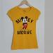 Disney Tops | Disney Yellow Black Red White Mickey Mouse Short Sleeve Top, Xs | Color: Black/Yellow | Size: Xs