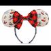 Disney Accessories | Disney Parks Minnie Ears 2021 Holiday White | Color: Red/White | Size: Os