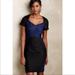 Anthropologie Dresses | Anthropologie Maeve Blue Black Colorblock Dress, Size 8 | Color: Black/Blue | Size: 0