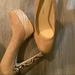 Jessica Simpson Shoes | Jessica Simpson Suede Tan / Animal Print On Heel Size 8 Heels. New | Color: Tan | Size: 8