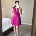 Free People Dresses | Free People Magenta Skater Dress Valentines Dress | Color: Pink | Size: 4