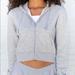 Brandy Melville Jackets & Coats | Brandy Melville Crystal Hoodie | Color: Gray | Size: Brandy Melville Os