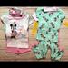 Disney Pajamas | Disney Junior Minnie Mouse 4-Piece Pajama Set - New | Color: Green/Pink | Size: Various
