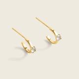 J. Crew Jewelry | J. Crew Nwt Demi-Fine 14k Gold-Plated Sapphire Dot Hoops | Color: Blue/Gold | Size: Os