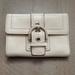 Coach Bags | Coach Trifold White Leather Wallet | Color: Cream/White | Size: Os