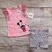 Disney Matching Sets | Disney Junior Mickey Mouse 2-Piece Set - New | Color: Gray/Pink | Size: 2tg