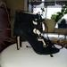 Nine West Shoes | Nine West, 7m, Black Suede Leather Upper, Women's Heeled Booties | Color: Black | Size: 7