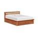 Copeland Furniture Solid Wood and Storage Platform Bed Wood and Upholstered/ in White/Brown | 35 H x 66 W x 86 D in | Wayfair