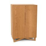 Copeland Furniture Exeter Bar Cabinet Wood in Red | 49.5 H x 20 D in | Wayfair 4-EXE-80-03-LOCK