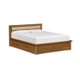 Copeland Furniture Solid Wood and Storage Platform Bed Wood and Upholstered/ in White/Brown | 35 H x 82 W x 86 D in | Wayfair