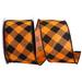 The Holiday Aisle® Plaid Ribbon Fabric in Black/Orange | 2.5 H x 4 W x 4 D in | Wayfair B7AD7B917F104EB2B540A18F58A93957