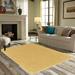 White 36 x 36 x 0.4 in Area Rug - Eider & Ivory™ Ambiant Broadway Collection Solid Color Area Rugs Yellow Polyester | 36 H x 36 W x 0.4 D in | Wayfair