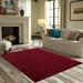 Red 156 x 120 x 0.4 in Area Rug - Eider & Ivory™ Ambiant Broadway Collection Solid Color Area Rugs Burgundy | 156 H x 120 W x 0.4 D in | Wayfair