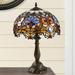 Bloomsbury Market Bedside Nightstand Desk Lamp, Tiffany Style Stained Lamp, Decoration Light In 18" Tall | 18.28 H x 15.88 W x 15.88 D in | Wayfair