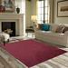 Red 60 x 60 x 0.4 in Area Rug - Eider & Ivory™ Broadway Collection Pet Friendly Area Rugs Cranberry Polyester | 60 H x 60 W x 0.4 D in | Wayfair