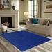 Blue 84 x 84 x 0.4 in Area Rug - Eider & Ivory™ Ambiant Broadway Collection Solid Color Area Rugs Neon Polyester | 84 H x 84 W x 0.4 D in | Wayfair