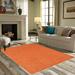 Orange 72 x 48 x 0.4 in Area Rug - Eider & Ivory™ Ambiant Broadway Collection Solid Color Area Rugs Polyester | 72 H x 48 W x 0.4 D in | Wayfair