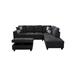 Black/Brown Reclining Sectional - Latitude Run® 104” Wide Stationary Sofa & Chaise w/ Ottoman | 35 H x 104 W x 75 D in | Wayfair