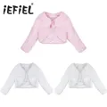 IEFiEL-Cape en fausse fourrure pour filles manteau de princesse châle de mariage veste ronde pour