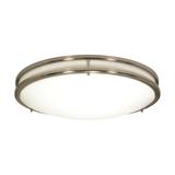 Glamour LED 17 inch Flush Mount Fixture Brushed Nickel Finish CCT Selectable 3K/4K/5K - Brushed Nickel