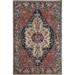 Floral Traditional Kashan Mohtasham Turkish Area Rug Wool Hand-knotted - 3'11" x 5'10"