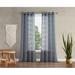 Jessica Simpson Synthetic Geometric Sheer Grommet Curtain Panels Synthetic in Gray | 96 H x 38 W in | Wayfair JSC016241