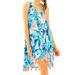 Lilly Pulitzer Dresses | Lilly Pulitzer Roxi Dress Sz Small Hey Bay Bay Sparking Blue! Euc! | Color: Blue/Pink | Size: S