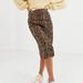 Urban Outfitters Skirts | 3 For $20 Nwt Daisy Street Leopard Print Button-Up Midi Skirt | Color: Black/Brown | Size: S