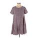 Lush Casual Dress - A-Line: Pink Print Dresses - Women's Size Small