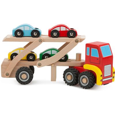 New Classic Toys Spielzeug-LKW Auto-Transporter, aus Holz bunt Kinder Ab 18 Monaten Altersempfehlung