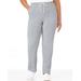 Blair Women's Pull-On Knit Drawstring Sport Pants - Grey - PL - Petite