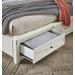 Sun Valley King Storage Bed with Integrated Bench, White Finish - A-America SUVWT5131